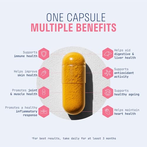 Image of Nature & Thought Right Dose Curcumin with 10X Bioavailability TurmXTRA w /o Piperine | Immunity, Joint & Muscle, Skin & other benefits | Clinically Validated | 1-A-DAY | 30 Veg Capsules