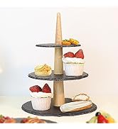 Amazon | SOTFTET ケーキスタンド 石 3段 スリーピー 黒 おしゃれ