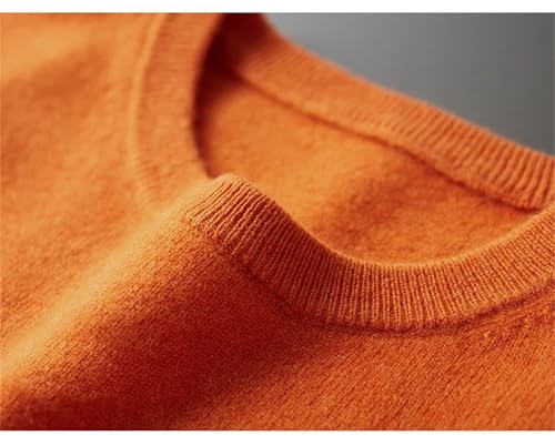 Men's Solid Merino Wool Sweater O-Neck Knitted Long-Sleeved Pullover Solid Color Casual Sweater Base Layer Top4