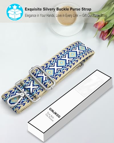 Image of Silvery Purse Straps Replacement Crossbody - Guitar Strap for Purse Crossbody
