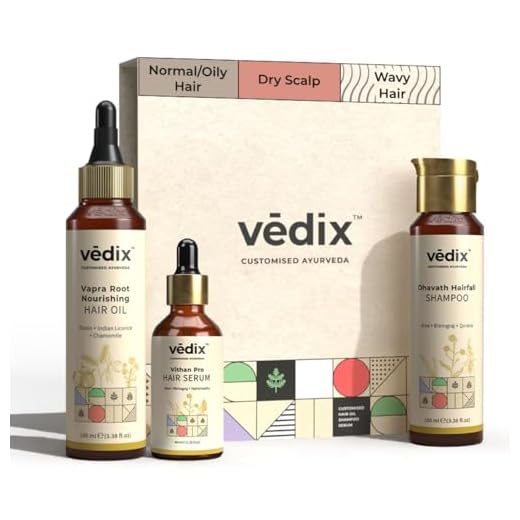 Vedix Customized Hair Fall Control Regimen For Normal/Oily Hair - Dry Scalp & Wavy Hair - 3 Product Kit - Anti Hair Fall Oil With Onion+Indian Licorice - Hair Growth Serum, 540 Grams