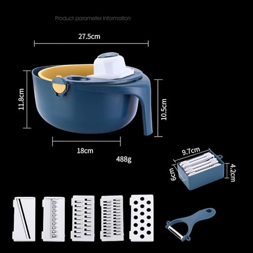 Cortador y rallador multifuncional para cocina miniatura 5
