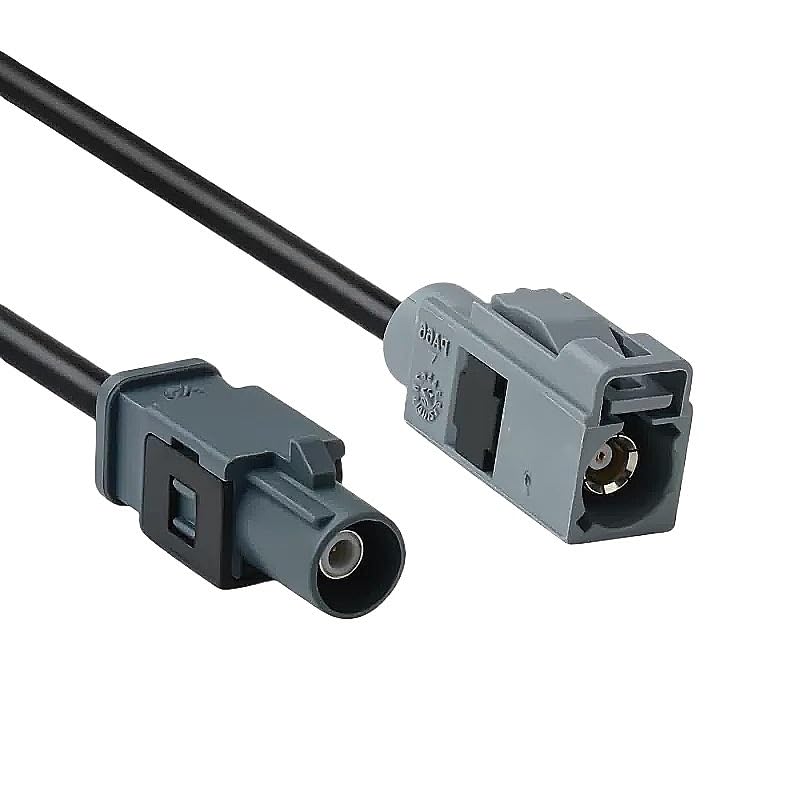 FAKRA Male to Female Reverse Camera Video Cable Adapter SYWV50-2/RTK031 Coaxial Cable FAKRA A B C D E F G H I K Z(FAKRA M -FAKRA F B,5M)