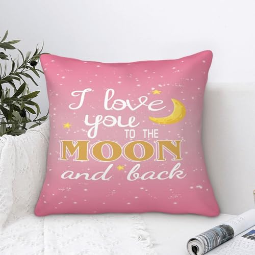 I Love You to The Moon and Back Throw Pillow