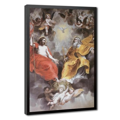 Décoration murale pour bureau et salon : toile baroque Trinity Van Balen encadrée