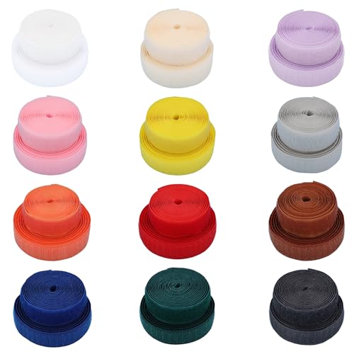 Sin Adhesivo Cinta de Bucle y Cinta de Gancho de 20 mm Ancho 24 M...