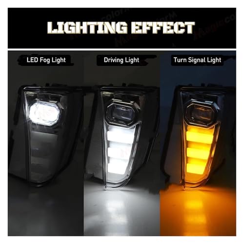 Faros antiniebla LED blancos y amarillos para Toyota Prius ZVW30 de gran acabado 2
