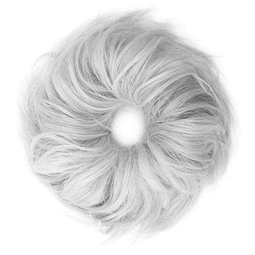 Hair Bun Hair Piece #silver gray