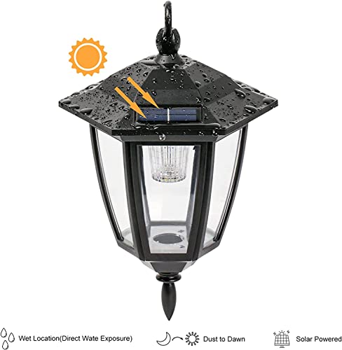 Viewsun 34 Inch Hanging Solar Lights, Shepherd Hook Lights with 2 Shepherd Hooks Waterproof Outdoor Decorative Solar Lantern Lights for Garden Decor, Patio, Backyard, Pathway, 6PACK by Viewsun - Image 4
