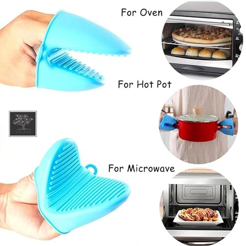 Image of Sulfar Cooking Essentials Combo | Includes Wire Round Roaster with Wooden Handle and Silicone Mini Oven Gloves | Heat Resistant, Durable, Perfect for Kitchen Use