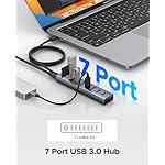 ORICO 7-Port USB 3.0 Hub, Aluminum USB Multiple Adapter, 5Gbps USB Extender USB Splitter with 3.28Ft Cable, UBS-A Hub Long Cable for Desktop, PC, Flash Drive, Mobile HDD, Windows/XPS - Image 2