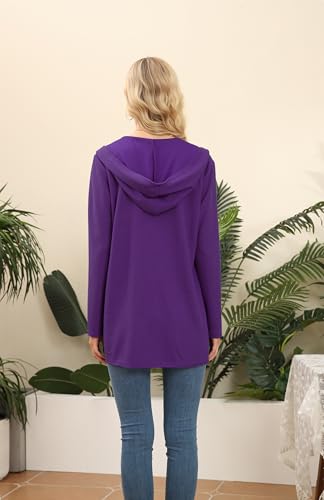 Image of VIISHOW Womens Lightweight Casual Hoodie Cardigans Open Front Waffle Knit Long Sleeve Outwear Coat with Pockets