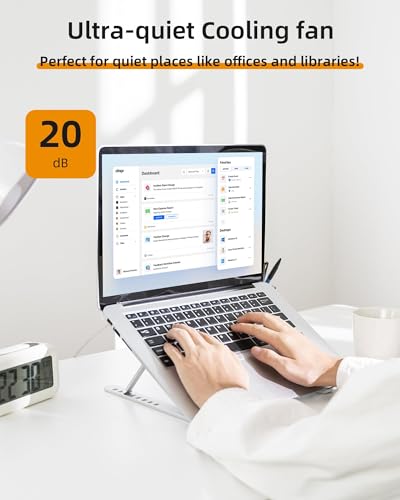 Soporte portátil para laptop con ventilador y trípode magnético miniatura 4