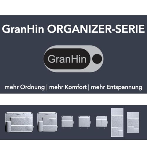 GranHin Gardinenorganizer Garda - Organizer für Camper, Wohnmobil und Wohnwagen (grau, L: 55cm x 24cm)