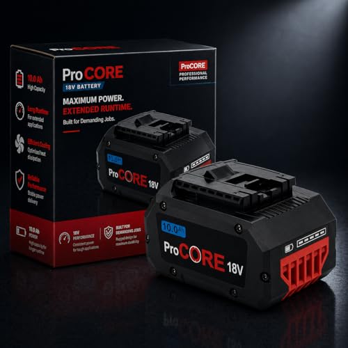 10.0Ah Hochleistungs Akku kompatibel mit Bosch Professional 18V System Extrem Lange Laufzeit & Starke Performance für alle 18V Geräte