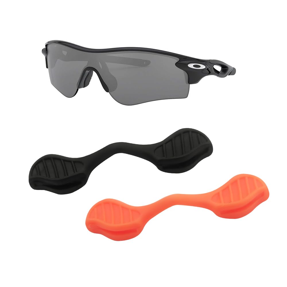 Replacement Oakley Radarlock Path Sunglasses Earsock/Nosepiece Kit (Orange&amp;Black Nose Pads)
