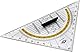 Wedo 527 Geometrie-Dreieck aus Kunststoff Hypotenuse mit abnehmbarem Griff, 25 cm, transparent
