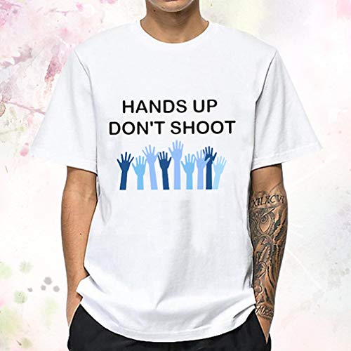 TOYANDONA Mãos para Cima Não Atire Gráfico Tees Brutalidade Policial Protesto Justiça Camiseta Manga