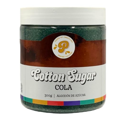 PASTRY COLOURS, Azucar para Maquina de Algodón, Algodon de Azucar Botes Pequeños, Perfecto para Llenar tus Fiestas con Algodones de Azúcar de Colores Divertidos y Deliciosos, 300 G (Cola)