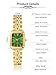 Top Plaza Watch for Women Men Casual Simple Bracelet Watches(Gold-Green Dial)