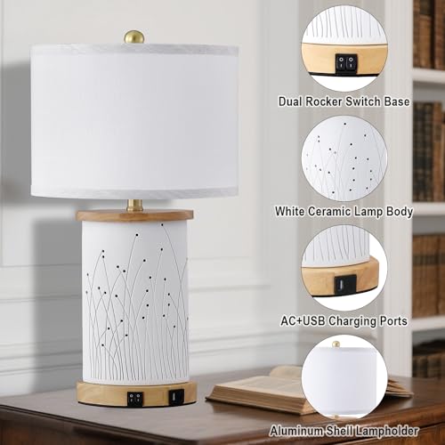 Set de 2 lámparas de mesa de cerámica con 3 tonos de luz miniatura 4