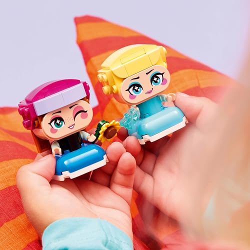 Image of LEGO ǀ Disney Frozen Mini Anna & Elsa - 2 Brick-Built Frozen Toy Characters for Ages 5+ - 43284