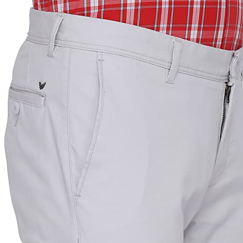 Image of blackberrys Solid Cotton Stretch Slim Fit Mens Trousers (S22BB80D3IS22FM-P)