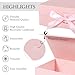 LFBOX Pink Gift Box with Ribbon Magnetic Lids 10.2x9x3.74 in, Christmas Gift Boxes Bridesmaid Groomsman Proposal Boxes, Wedding Storage Box 2 Pack