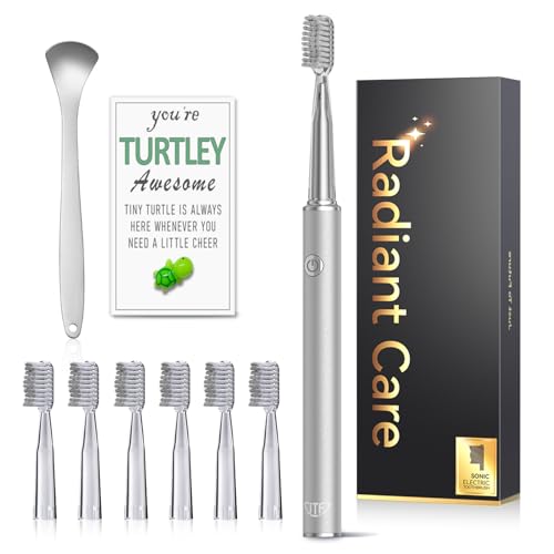 Brosse à dent électrique sonique JTF anti plaque avec gratte langue pour haleine fraîche