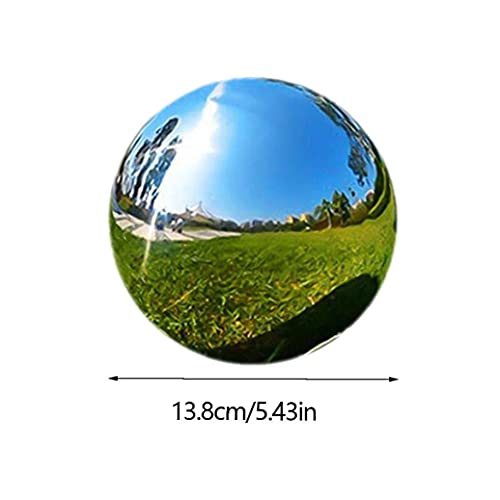 Stainless Steel Gazing Ball 13.8cm Mirror Polished Reflective Sphere Seamless Hollow Globe 3PCS - Image 8