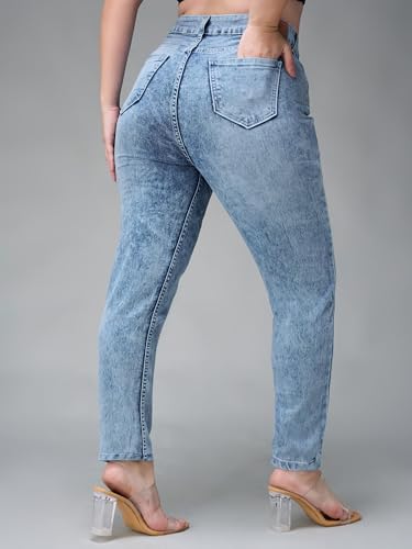 Image of Miss Chase A+ Women's Bootcut High Rise Regular Length Stretchable Denim Jeans