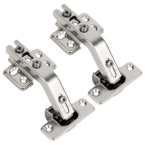 Corner Cabinet Hinge, 135 Degree Pie Corner Kitchen Cabinet Door Hardware Hinges, 2 Pack Full Overlay Cupboard Hinges with Screws