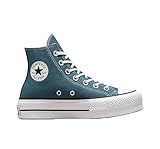 Stoff: Segeltuch Converse Damen Plateau, Deepgreen, 6, Tiefgrün, 37 EU