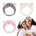 3 Pack Dreamlover Elastic Velvet Cat Ear Headband, Adorable and Comfortable Cat Ear Hair band, Makeup Cosmetic Facial Cleansing Beauty Headband for Girls and Women