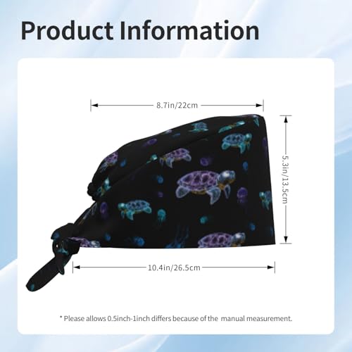 Image of Surgical Caps Men Women, Scrub Cap with Sweatband Adjustable