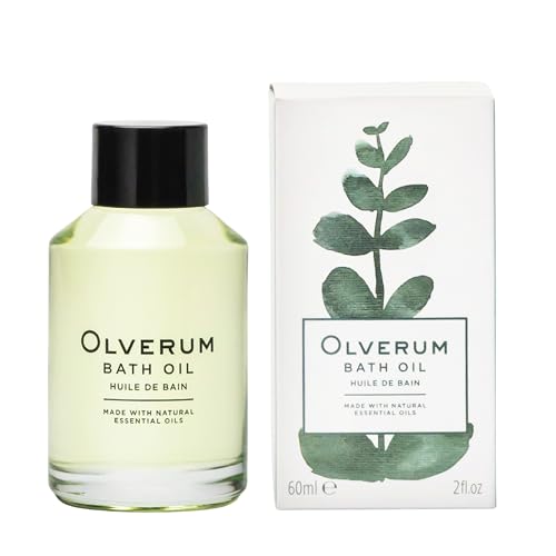 Olverum Bath Oil 60ml - Luxury Muscle Soothing Bath Soak - Relaxing Aromatherapy Oil with Highly Concentrated Blend of 10 Essential Oils - Natural Vegan Cruelty Free - Bath Oils for Women & Men