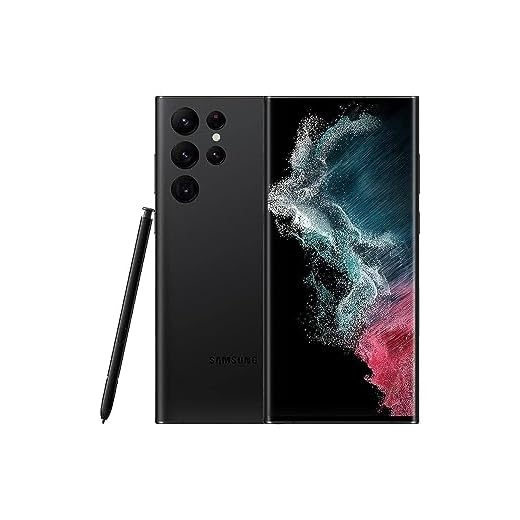 SAMSUNG Galaxy S22 Ultra Cell Phone, Factory Unlocked Android Smartphone, 128GB, 8K Camera & Video, Brightest Display Screen, S Pen, Long Battery Life, Fast 4nm Processor, US Version, Phantom Black