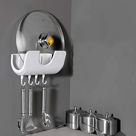 Amazon Maden 鍋蓋スタンド 鍋蓋収納 壁掛け 穴あけ不要 ナイフ スプーン 鍋のふた収納用 一年保証 キッチンツールフック オンライン通販