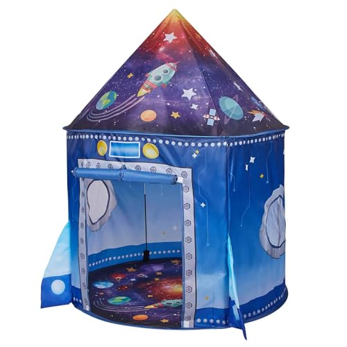 Kirkjufell Rocket Ship Kids Tent, Pop Up Play Toy House