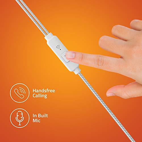 Image of Artis E400M Wired in Ear Headphones with Mic (White)