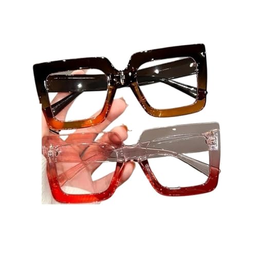 Gafas con lentes transparentes de montura cuadrada para oficina