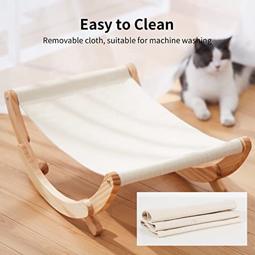 FUKUMARU Rede para gatos, cadeira de balanço de gato lua nova, cama elevada para gatos em ambientes