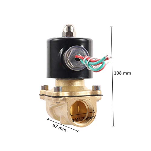 Válvula solenoide de latón 3/4" de alta durabilidad para control de gas y agua 3