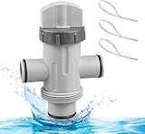 OLFCRFIC Dual Split Hose Plunger Valve with 3 Zip Ties for Intex Pool Hoses Accessories, Pool Replacement Parts Compatible with Abover Ground Pool Filter Circulation System (1 Pack)