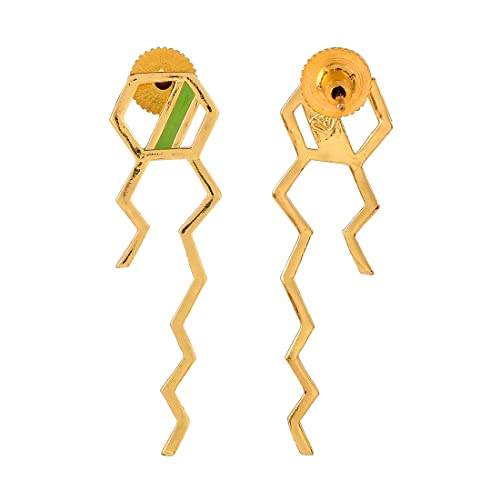 Benzene Squiggle Enamelled Earrings