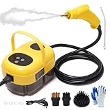 2500W Portable Steam Cleaner, Steam Shot Cleaner Handheld Steamer for Car Detailing, High Heat Cleaning Machine with Brush Heads for Bed Bugs Couch Furniture Kitchen Bathroom Grout and Tile