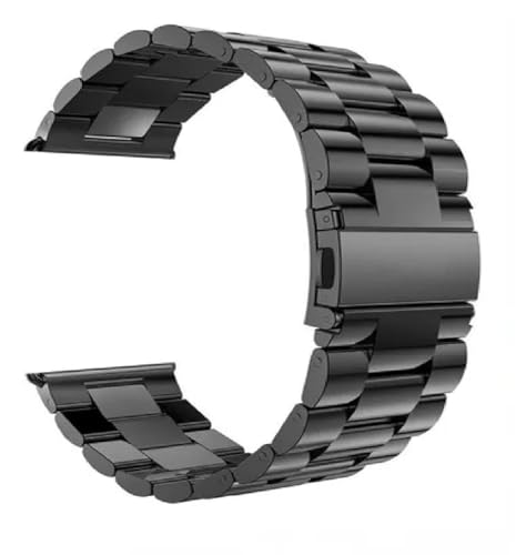 Pulseira Aço Inoxidavel (PRETA) Para Smartwatch Redmi Watch 5 Lite / 3 Active, Mibro C3 / GS Pro / X