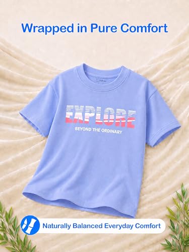 Image of Kidbea Bamboo Kids T-Shirt Ultra-Soft Premium Half Sleeve Graphic Tee for Girls, Casual Summer Wear for Toddlers & Kids