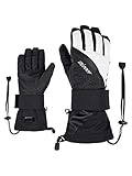Ziener Damen Milana AS Snowboard-Handschuhe/Wintersport | Wasserdicht, Atmungsaktiv, Black.White, 7.5