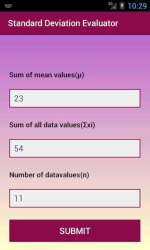 Standard Deviation in statistics – vue 3